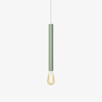 Suspension LED cylindre coloré avec lampe apparente