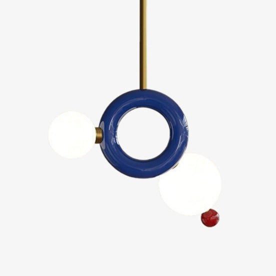 Suspension moderne en métal et boules colorés Ginna