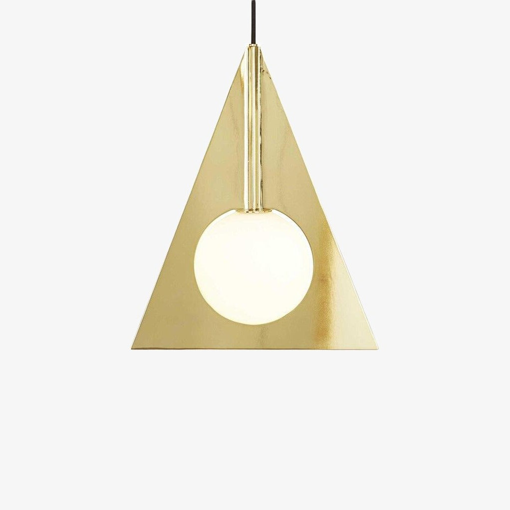 Suspension moderne géométrique luxury en métal doré Ariana