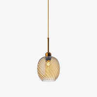 Suspension moderne LED avec abat-jour en verre Alvaro