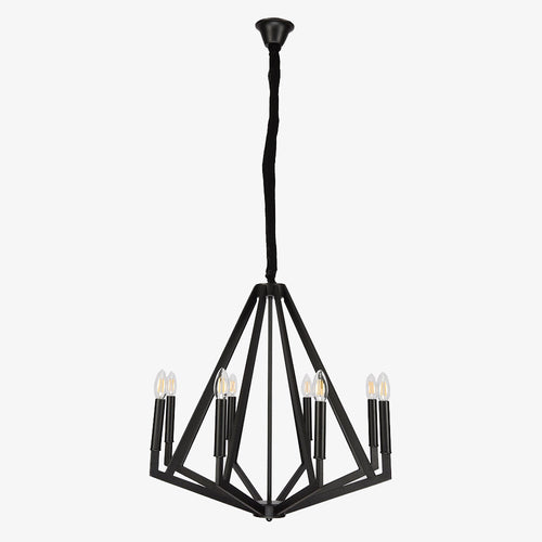 Suspension moderne LED en forme de diamant en métal Strassy