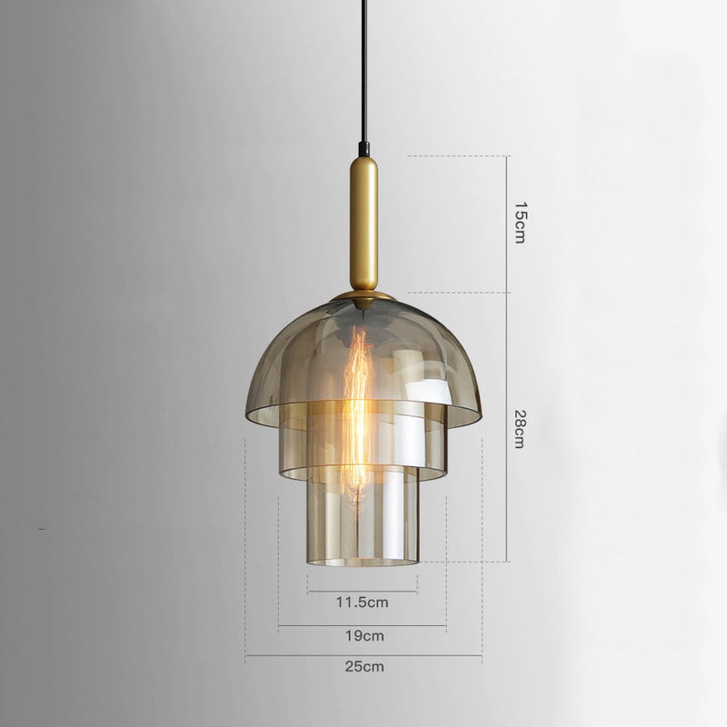 Suspension moderne LED plusieurs abat-jour arrondis Aymar