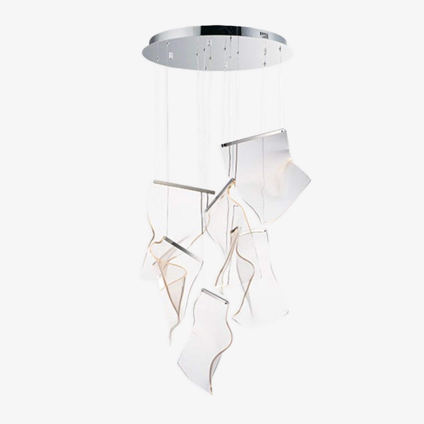 Suspension moderne luxury en verre Lamina