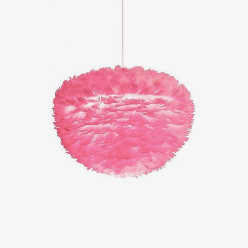 Suspension ovale LED en plumes Fairy
