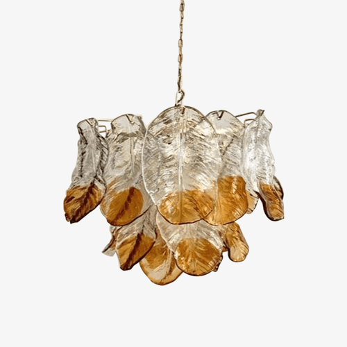 Suspension retro LED avec feuille en verre Leaf