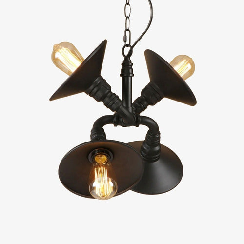 Suspension vintage LED tuyaux noués réglables Liveria