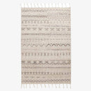 Tapis indien rectangle en laine fait à la main avec franges Woven