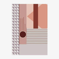 Tapis rectangle à motifs géométriques roses artistique