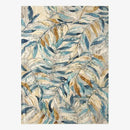 Tapis rectangle aux dessins de feuilles colorées Leaf