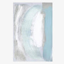 Tapis rectangle moderne abstrait bleu et blanc Splice