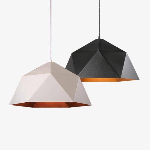 Suspension design moderne géométrique Art Deco (noir ou blanc)